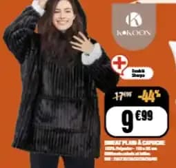 Kokoon Sweat Plaid à Capuche