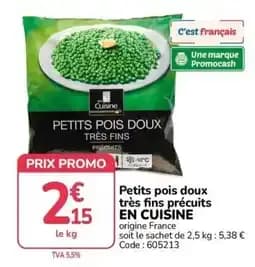 En Cuisine Petits pois doux très fins