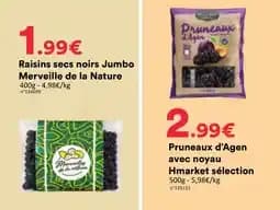Merveille de la Nature Raisins secs noirs Jumbo