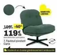 Fauteuil pivotant carla