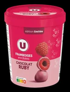Framboises Enrobees au Chocolat Ruby Surgelees U