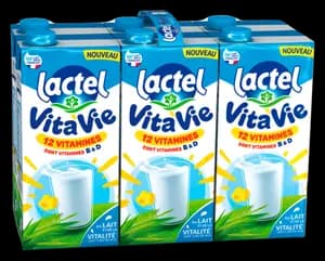Lait Demi-Ecreme Uht 1% Mg 12 Vitamines Vita'vie Lactel