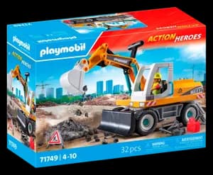 1. PELLETEUSE ET OUVRIER 2. AMBULANCE EFFETS LUMINEUX - PLAYMOBIL