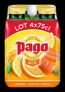 Boisson Ace Orange Carotte Citron Pago