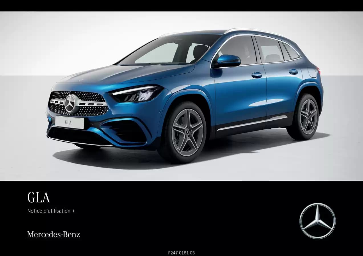 Mercedes gla suv 2026 juillet h247 mbux notice d utilisation 1