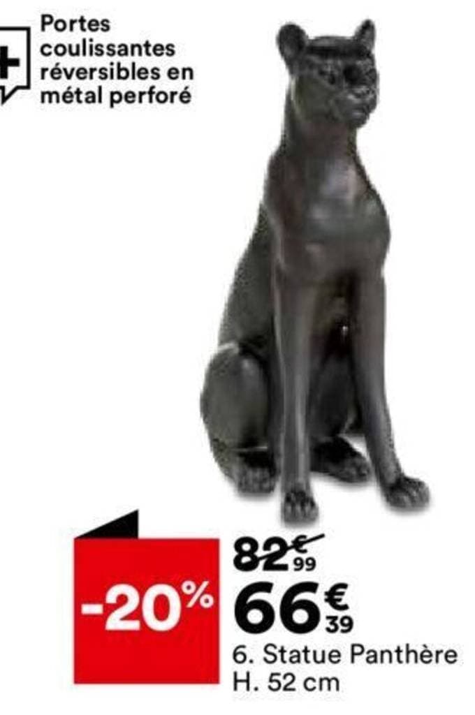 Statue Panthère H. 52 cm