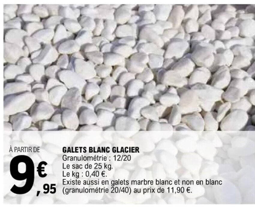 GALETS BLANC GLACIER