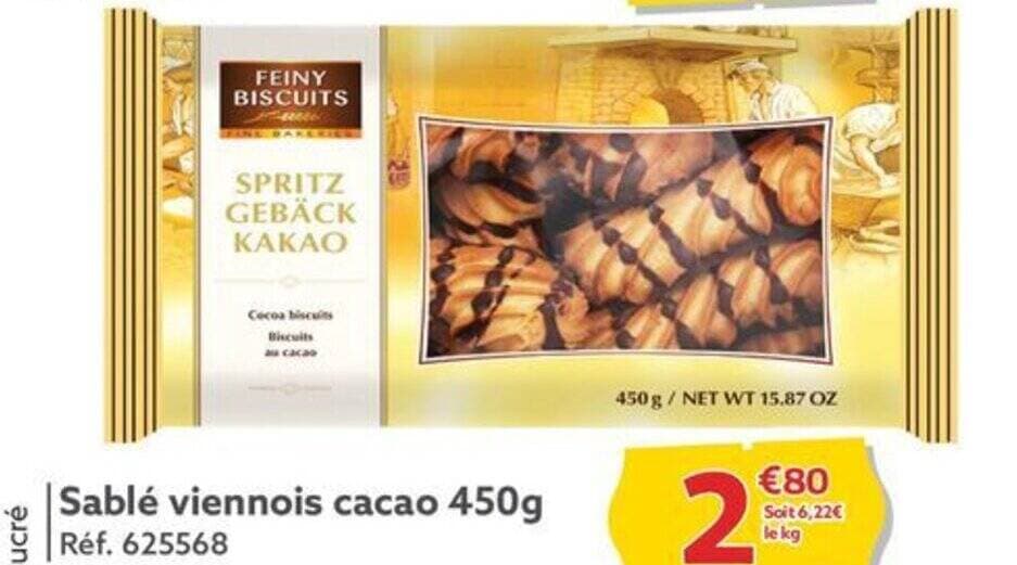 Sablé viennois cacao 450g