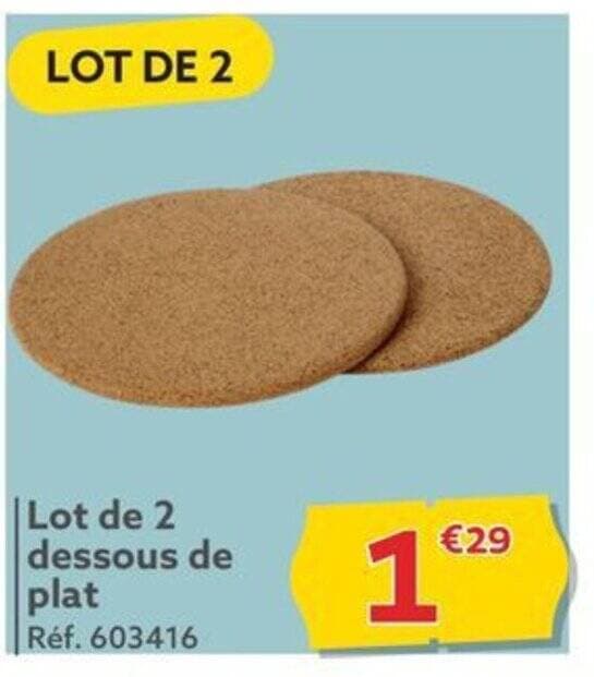 |Lot de 2 dessous de plat