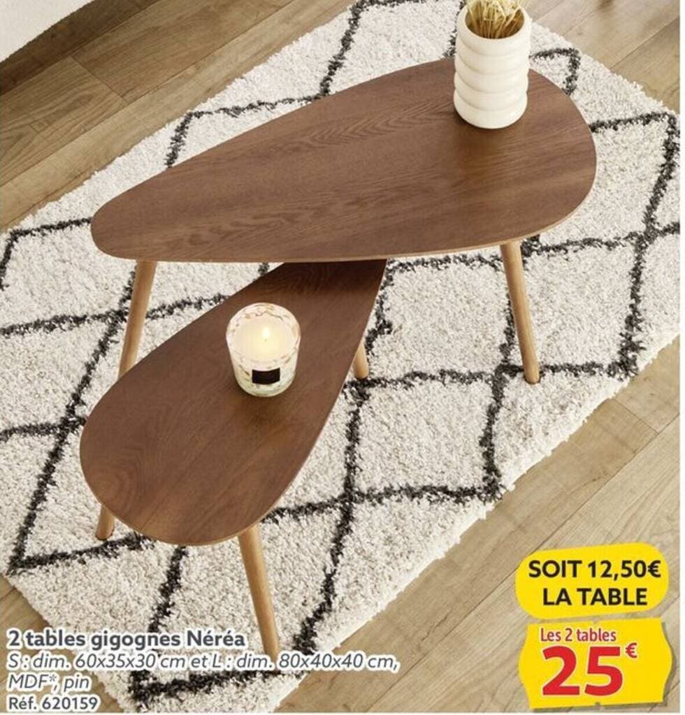 2 tables gigognes Néréa