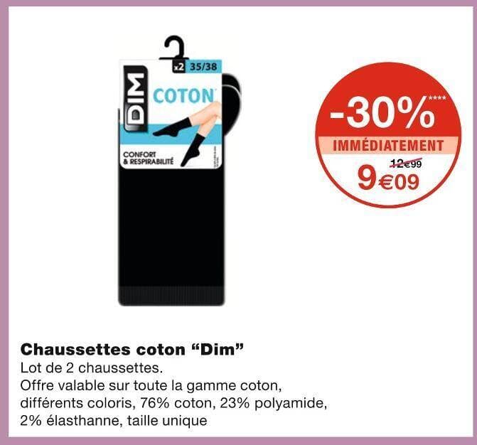 Dim Chaussettes coton