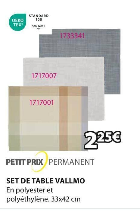 SET DE TABLE VALLMO