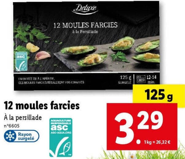 12 moules farcies