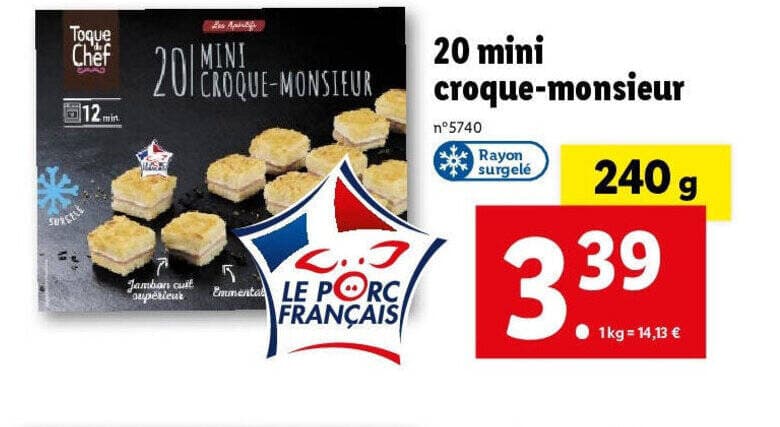20 mini croque-monsieur
