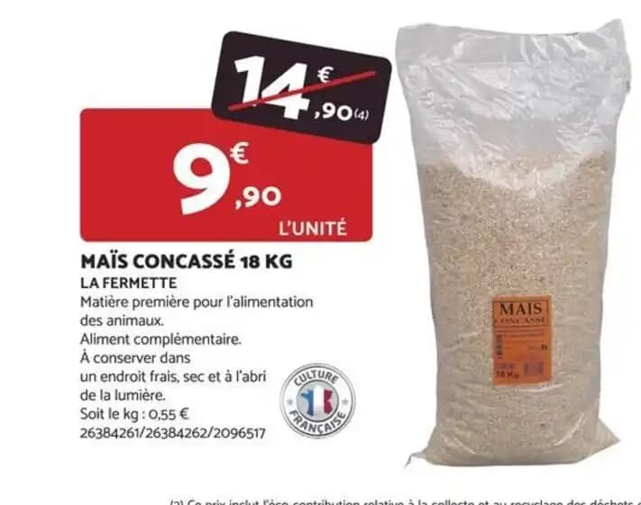 MAÏS CONCASSÉ 18 KG