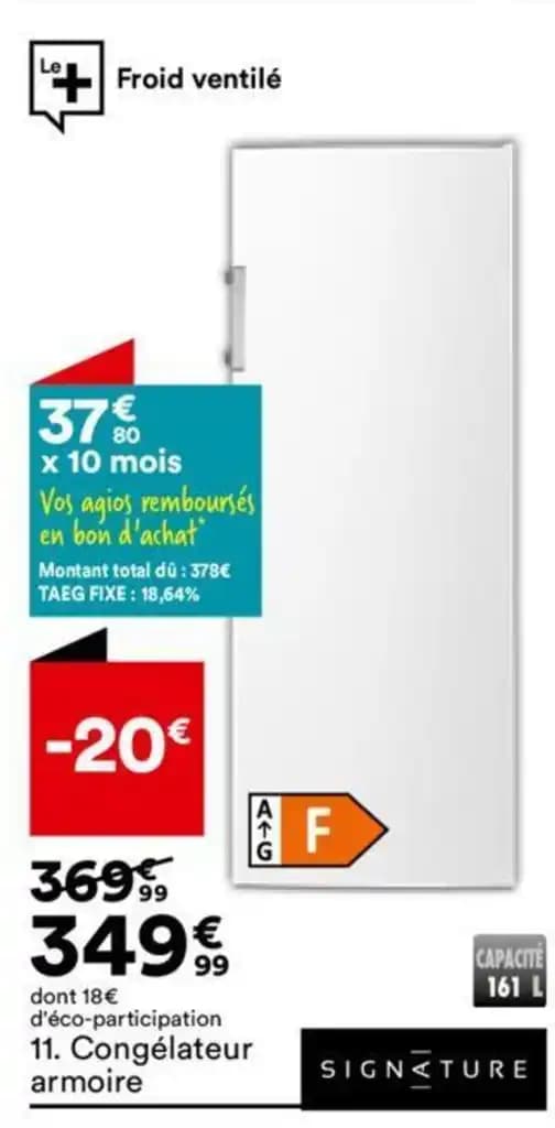 Congélateur armoire