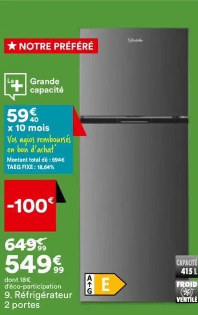 Réfrigérateur 2 portes