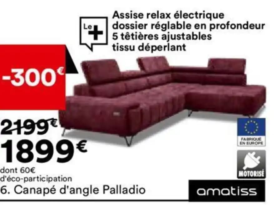 Canapé d'angle Palladio