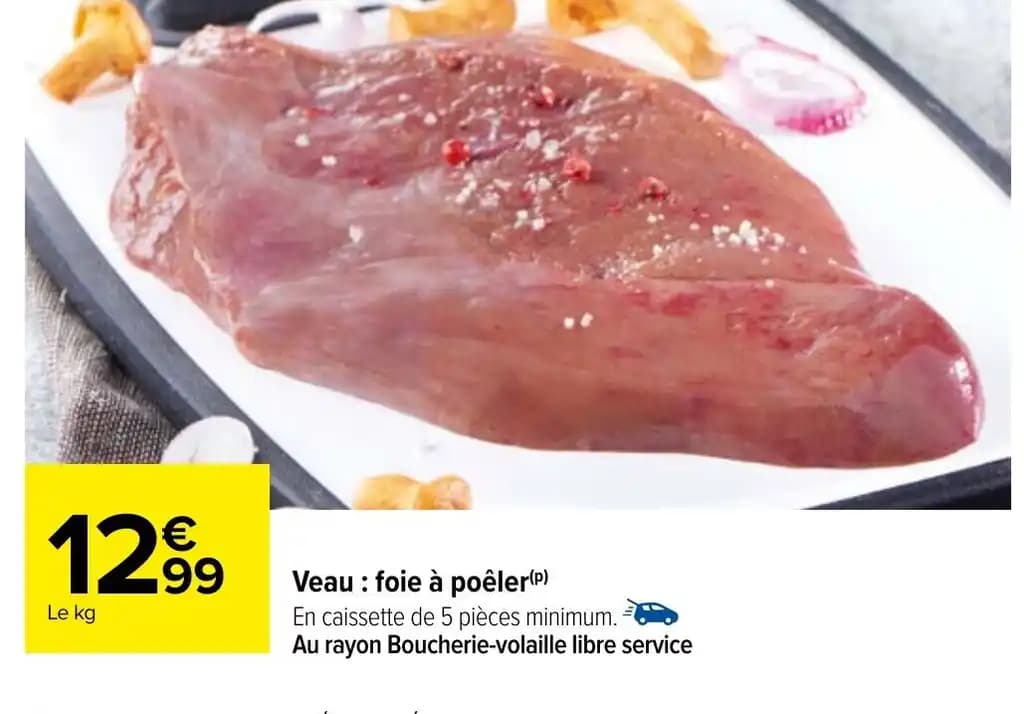 Veau : foie à poêler(P)