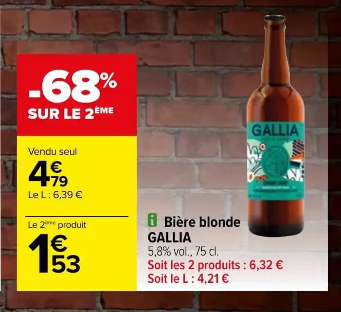 Bière blonde GALLIA