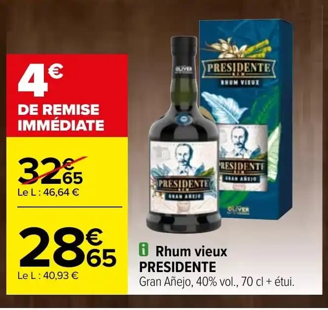 Rhum vieux PRESIDENTE