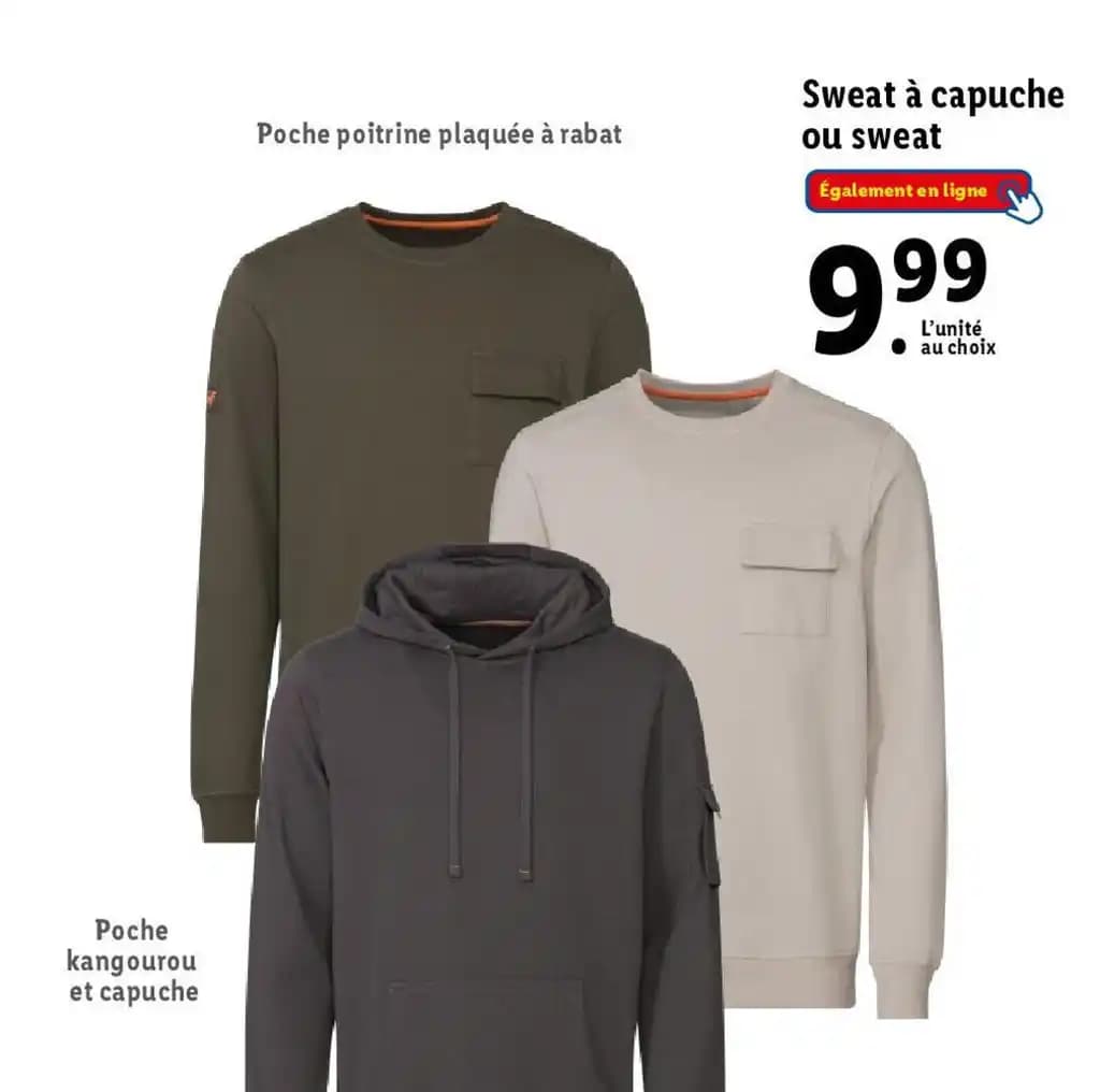 Sweat à capuche ou sweat