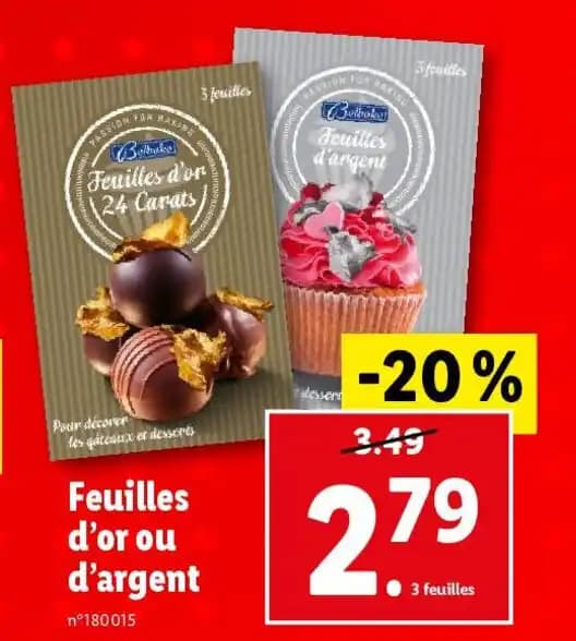 Feuilles d'or ou d'argent