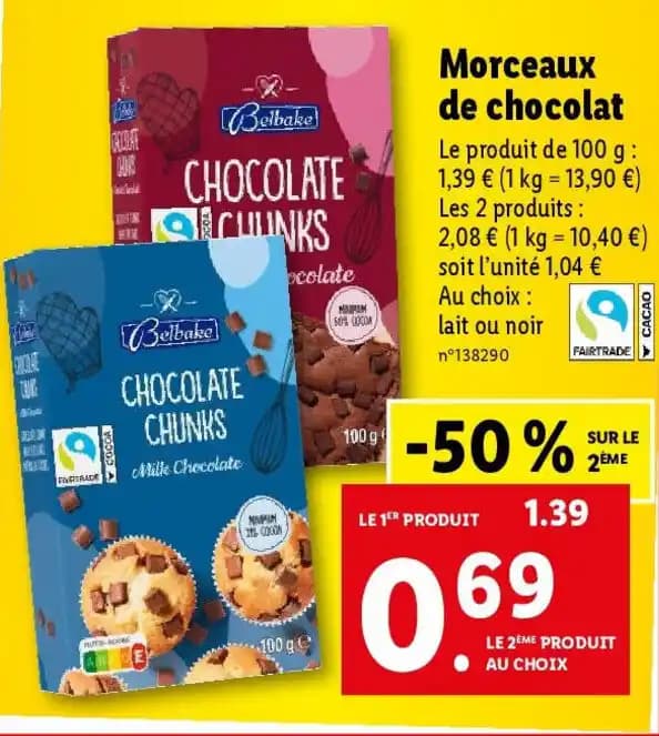 Morceaux de chocolat