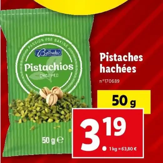 Pistaches hachées
