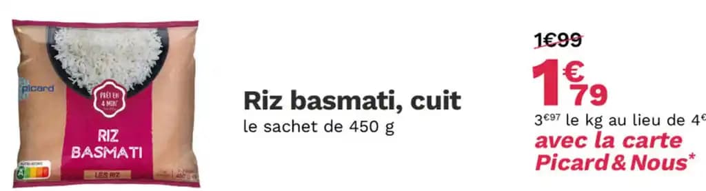 Riz basmati, cuit