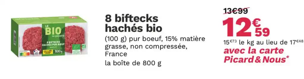 8 biftecks hachés bio