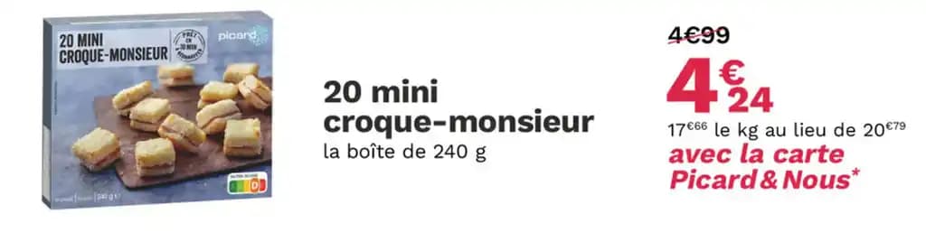 20 mini croque-monsieur