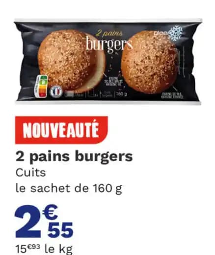 2 pains burgers Cuits