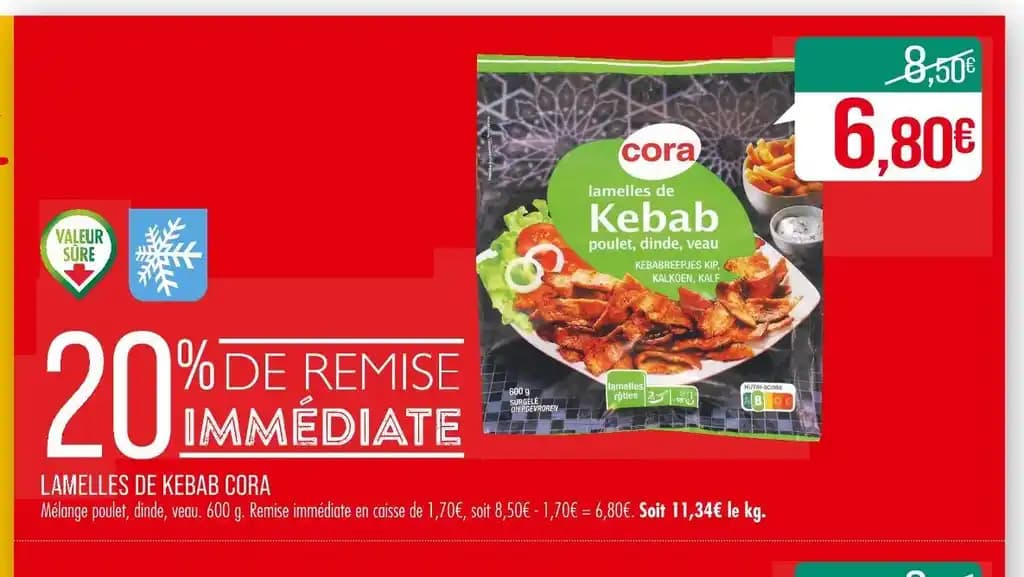 CORA LAMELLES DE KEBAB