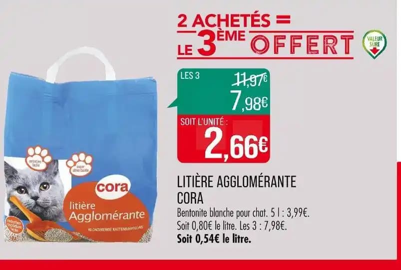 CORA LITIÈRE AGGLOMÉRANTE