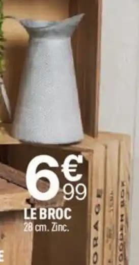 LE BROC 28 cm. Zinc.