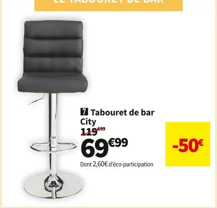 TABOURET DE BAR CITY