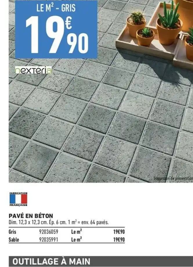 PAVÉ EN BÉTON