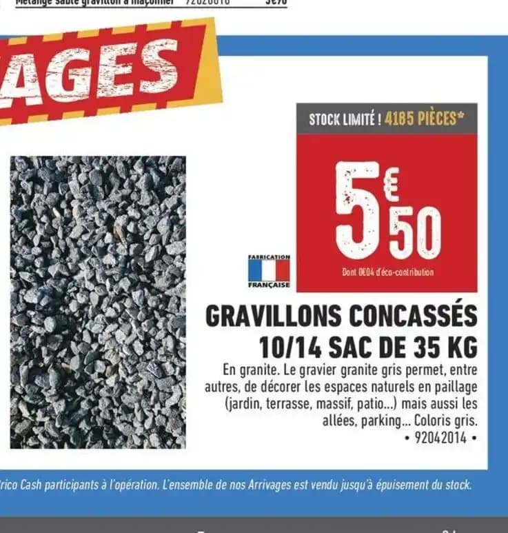 GRAVILLONS CONCASSÉS