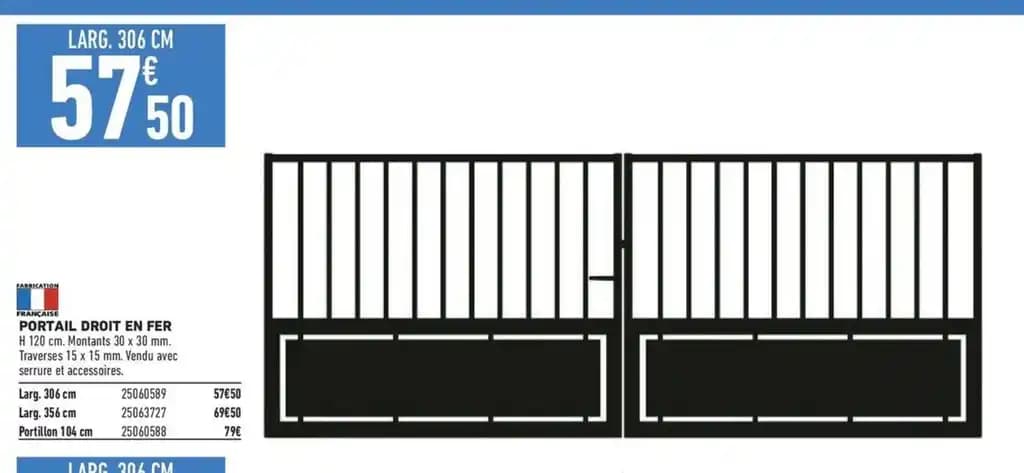 PORTAIL DROIT EN FER