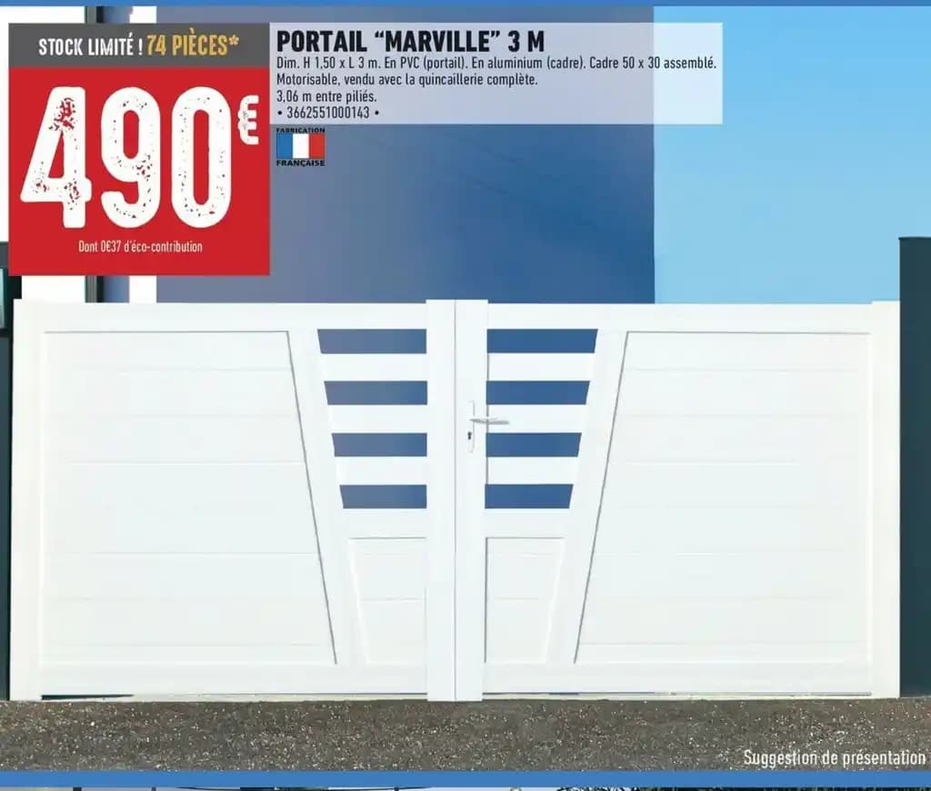 PORTAIL "MARVILLE" 3 M