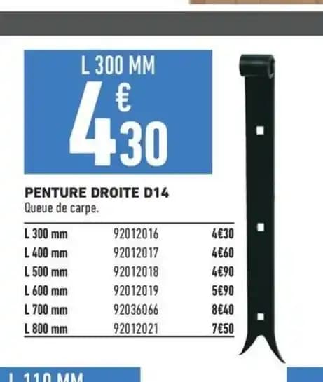 PENTURE DROITE D14