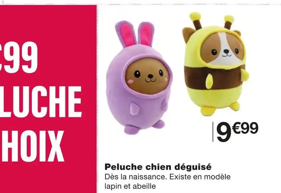 Peluche chien déguisé