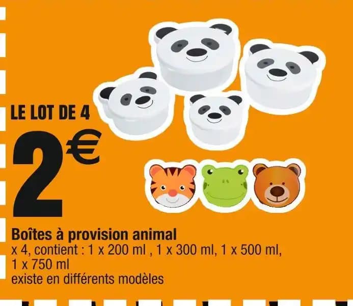 Boîtes à provision animal