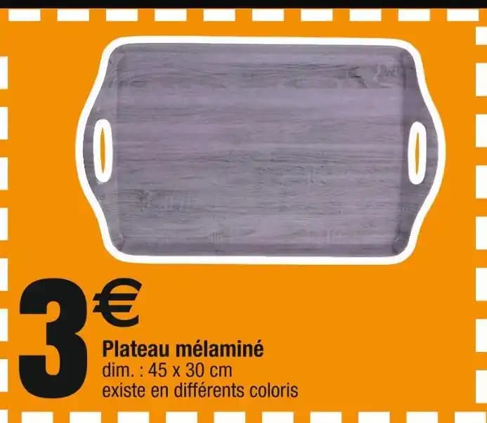 Plateau mélaminé