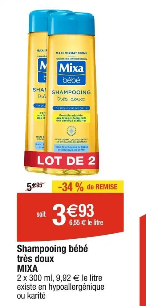MIXA Shampooing bébé
