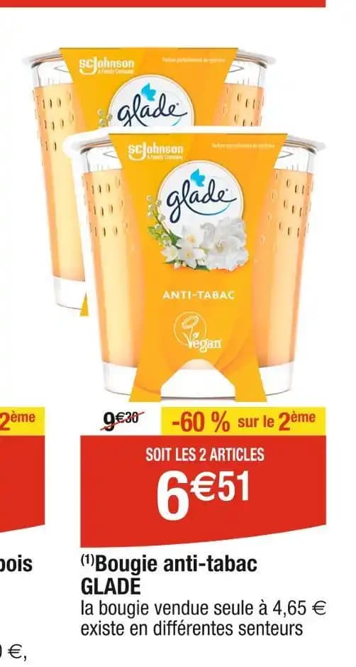GLADE (1)Bougie anti-tabac