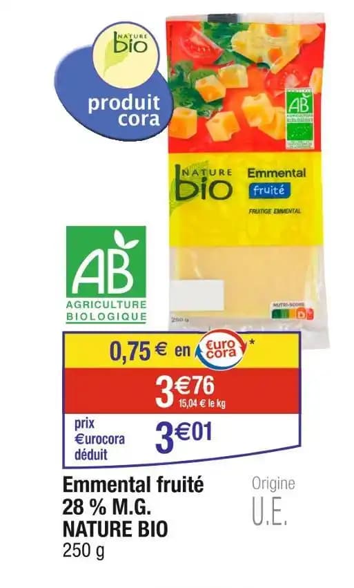 NATURE BIO Emmental fruité