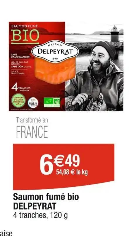 DELPEYRAT Saumon fumé bio