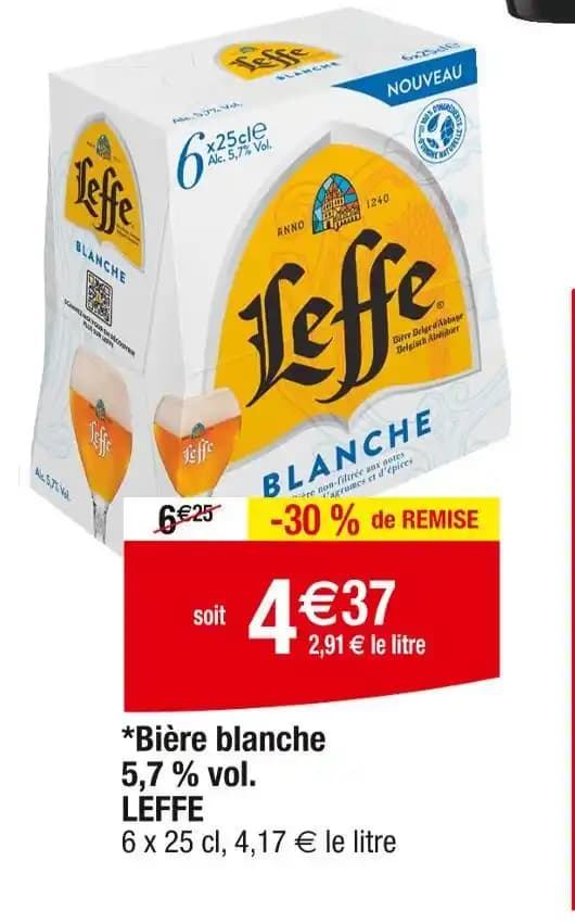 LEFFE Bière blanche 5,7 % vol